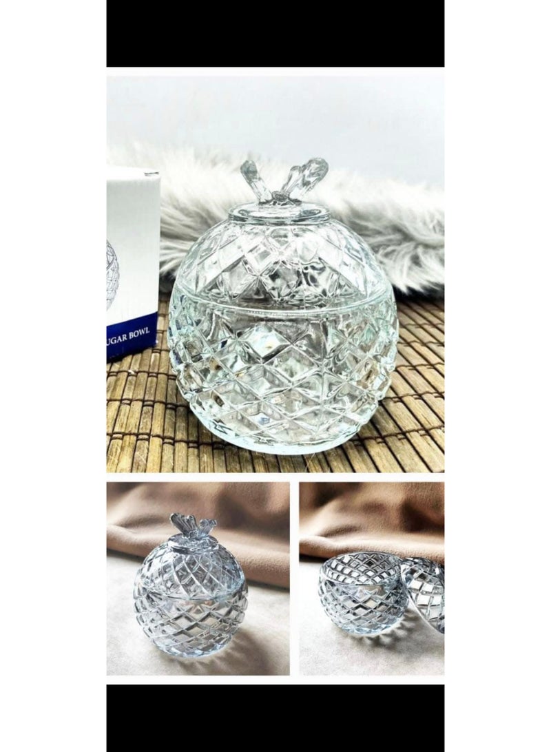 Clear Glass Sugar Bowl Sugar Bowl with Clear Glass Lid